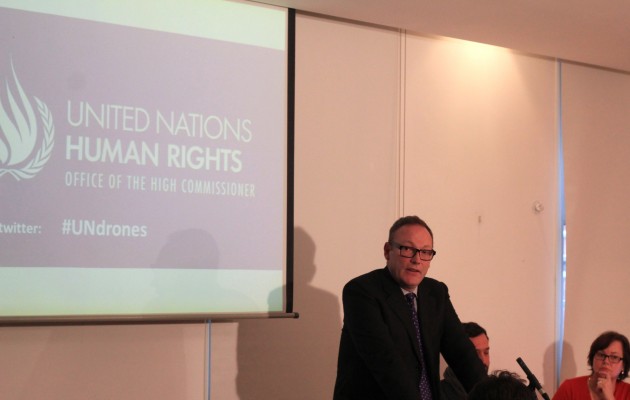 Ben Emmerson QC addresses reporters in London (Photo: TBIJ)