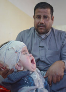 Baby Seif, born in Fallujah Hospital earlier this year. Credit: Donna Mulhearn